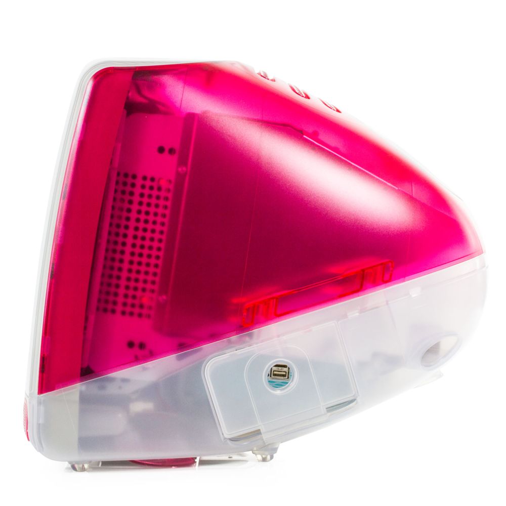 iMac G3 pink von der Seite