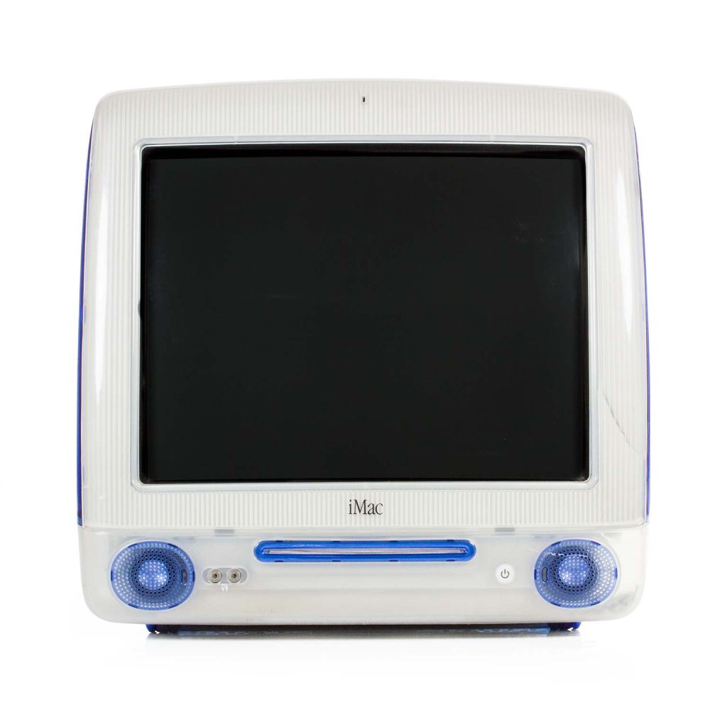 Der iMac in indigo von vorne