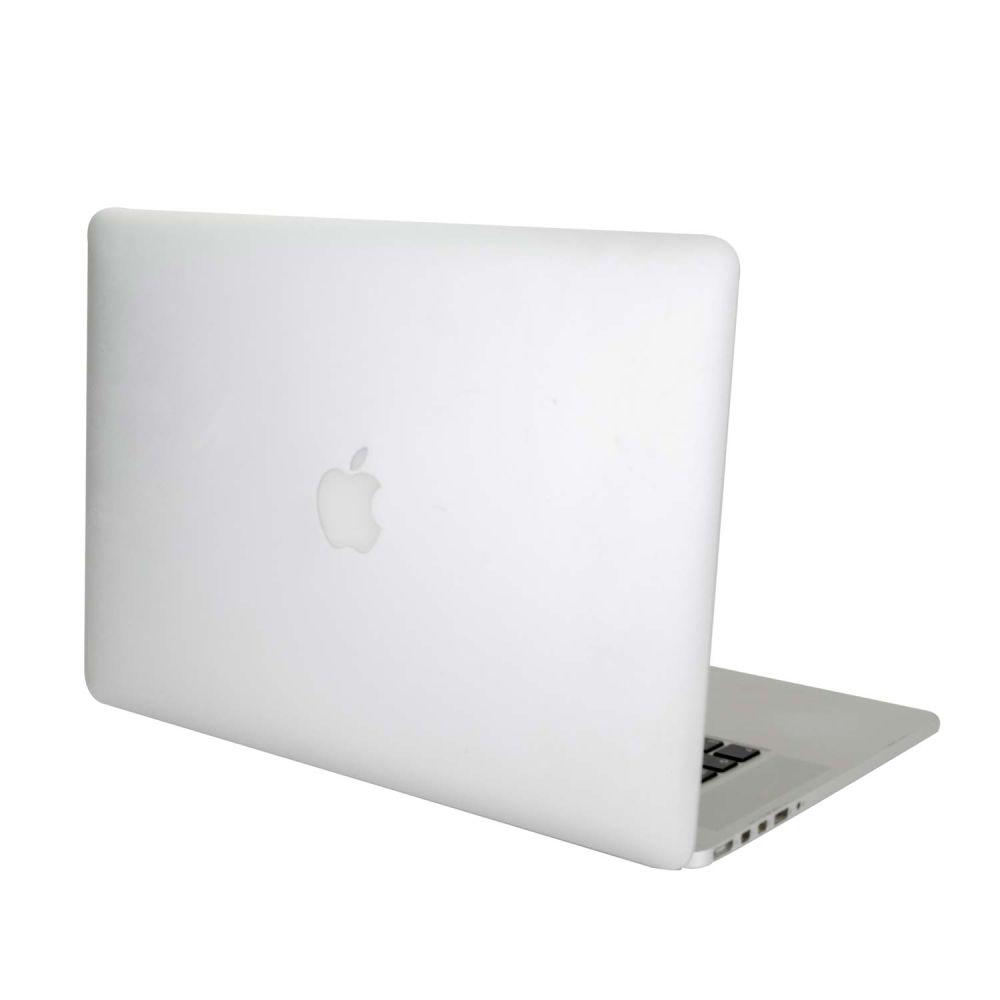 MacBook Pro 2015 aufgeklappt leicht seitlich von hinten