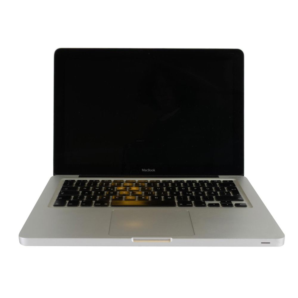 MacBook Aluminium Unibody aufgeklappt von vorne