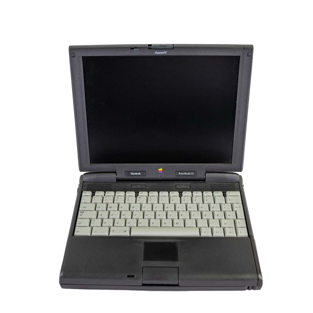 PowerBook G3 aufgeklappt von oben