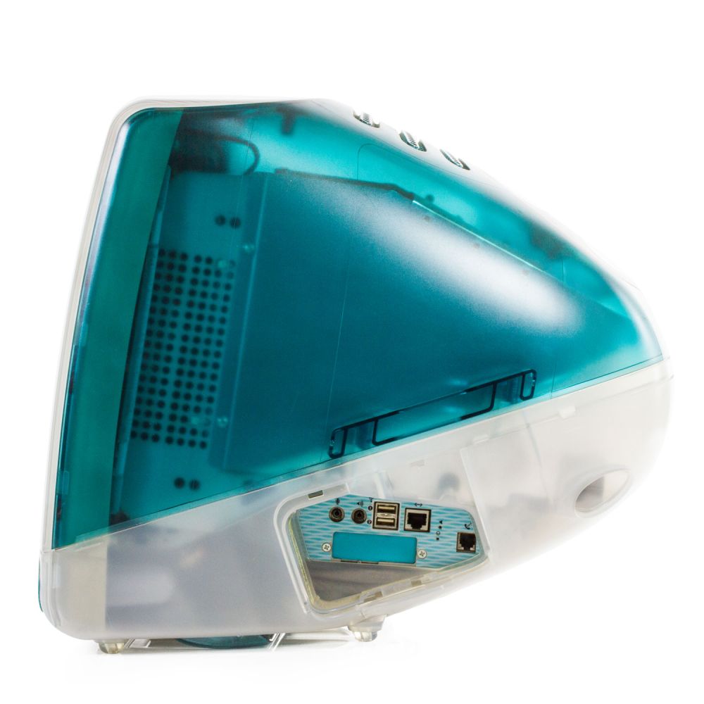 iMac G3 türkis von der Seite