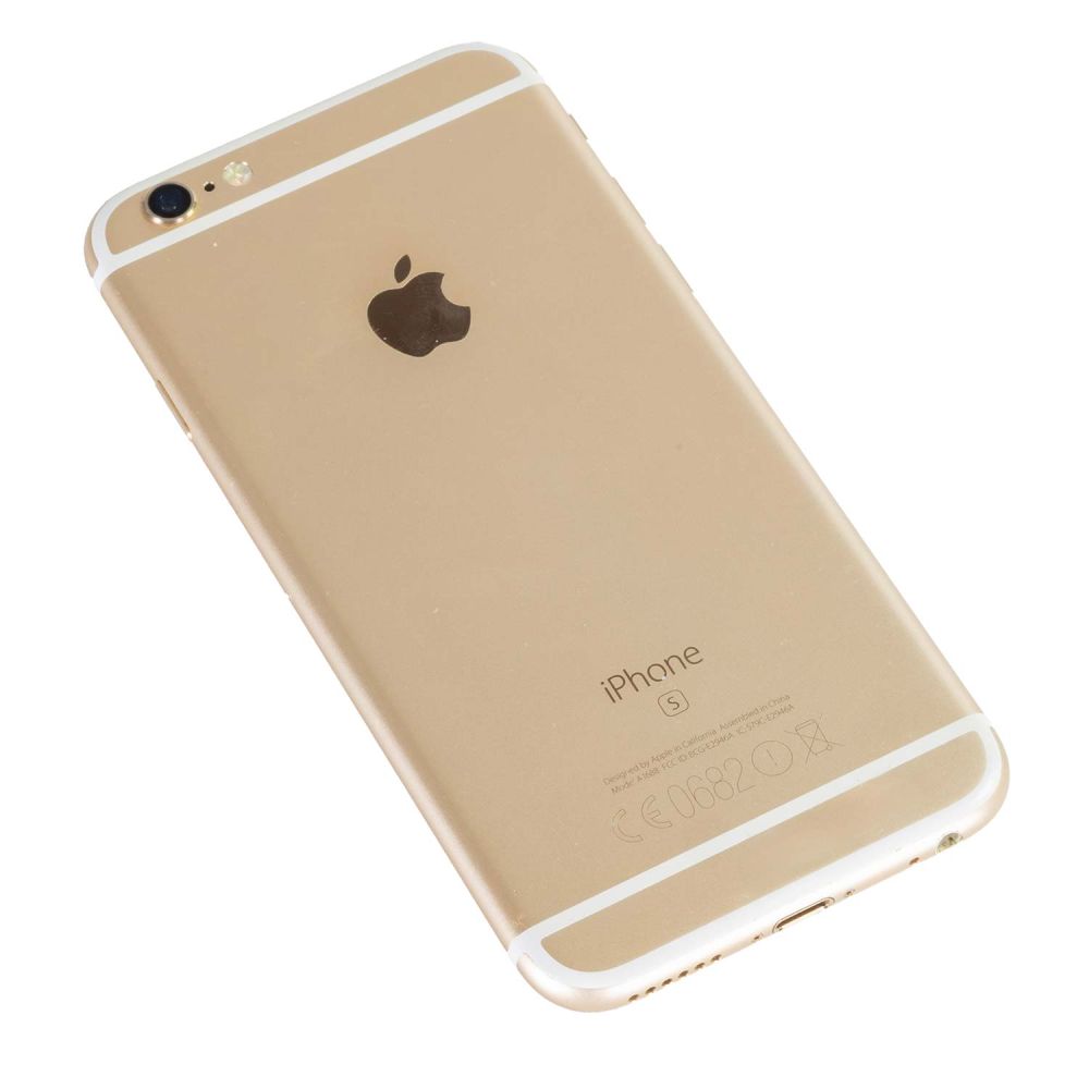 iPhone 6s mit der Rückseite zu sehen in der Farbe Gold
