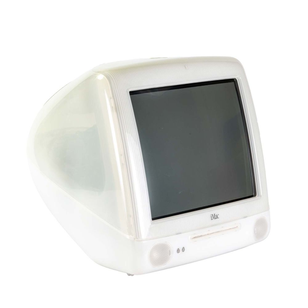 Der iMac in weiß von der Seite