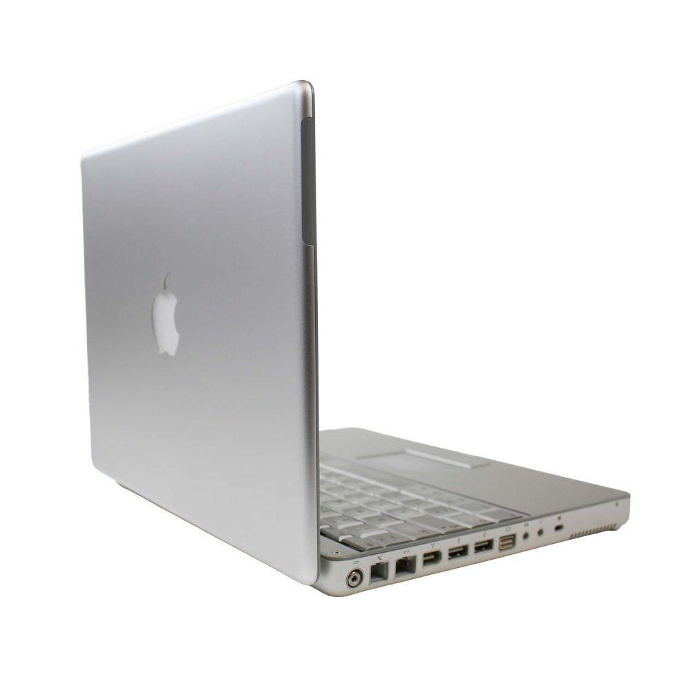 PowerBook G4 offen schräg von hinten