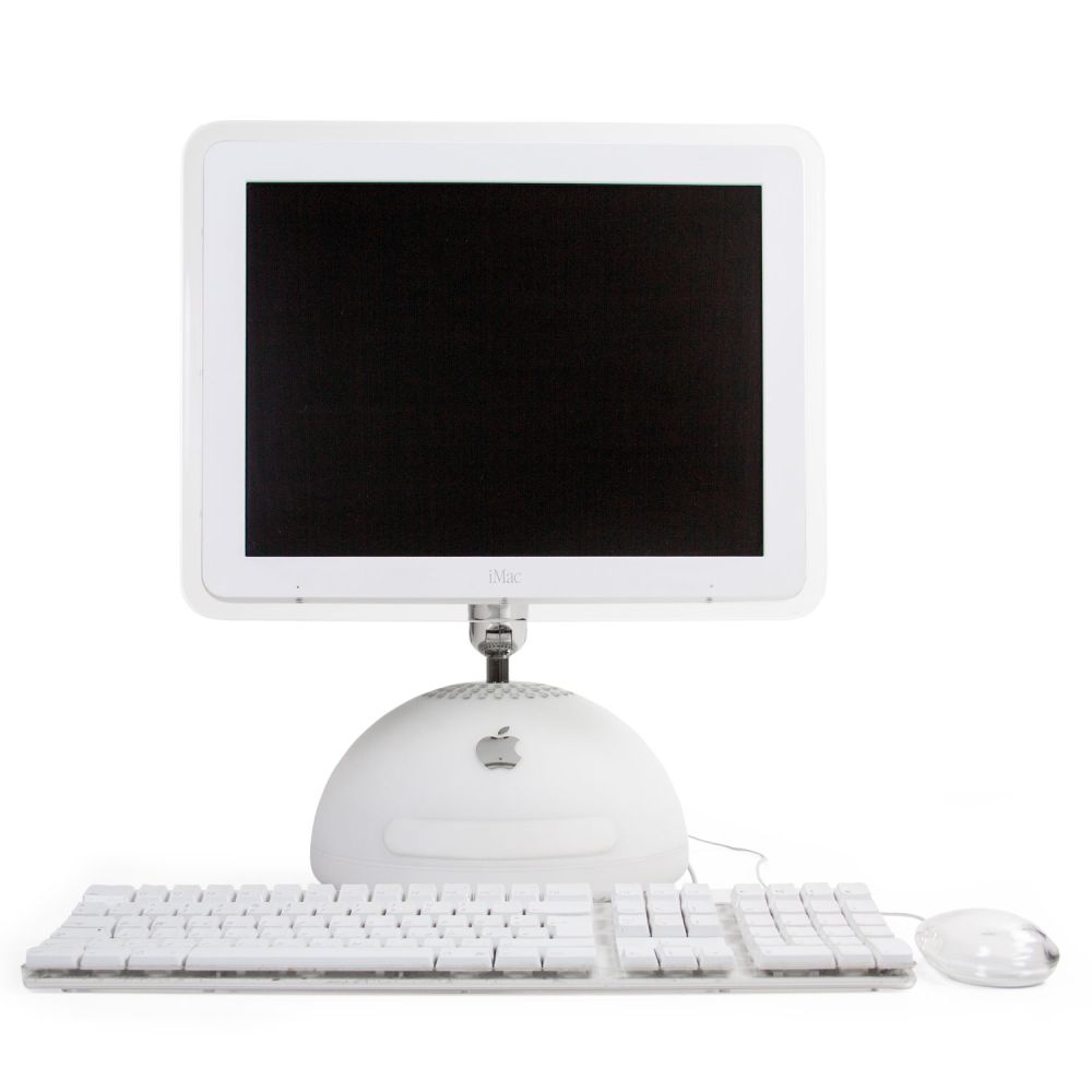 iMac G4 mit Tastatur und Maus