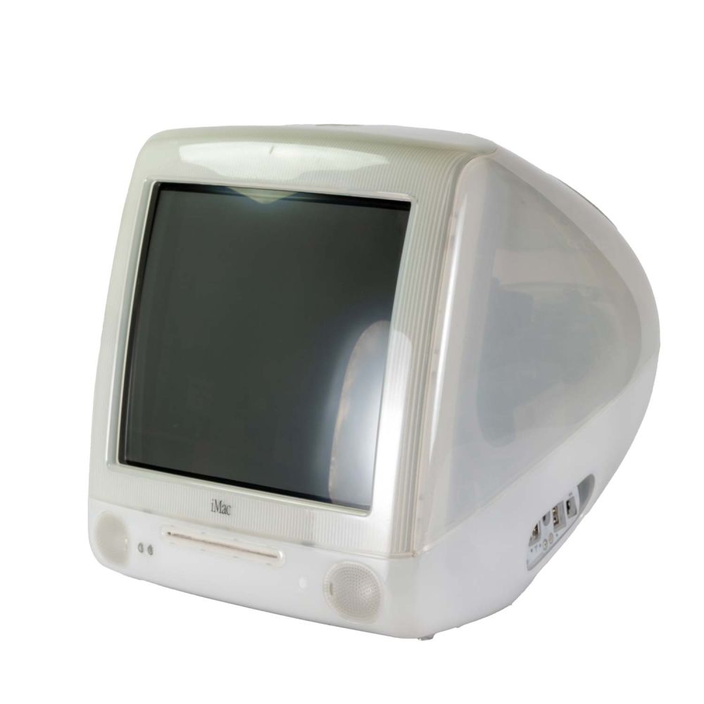 Der iMac in weiß von der Seite