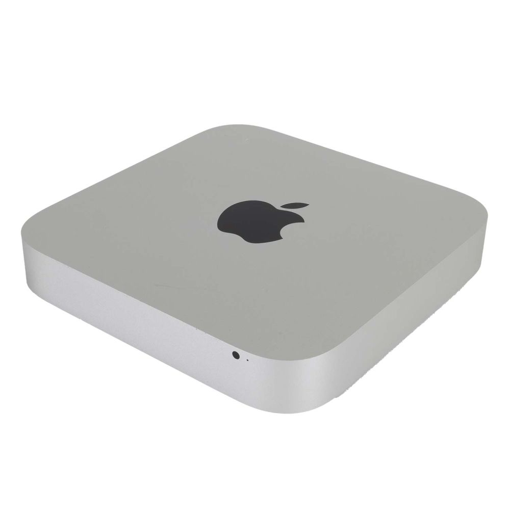 Mac mini Server leicht seitlich von vorne in grau